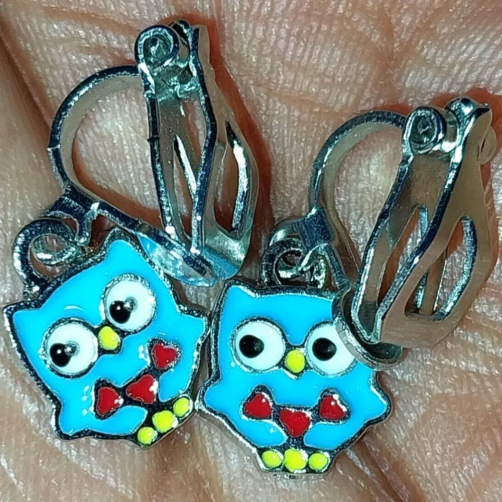 Super cute kid's fashion clip-on earrings